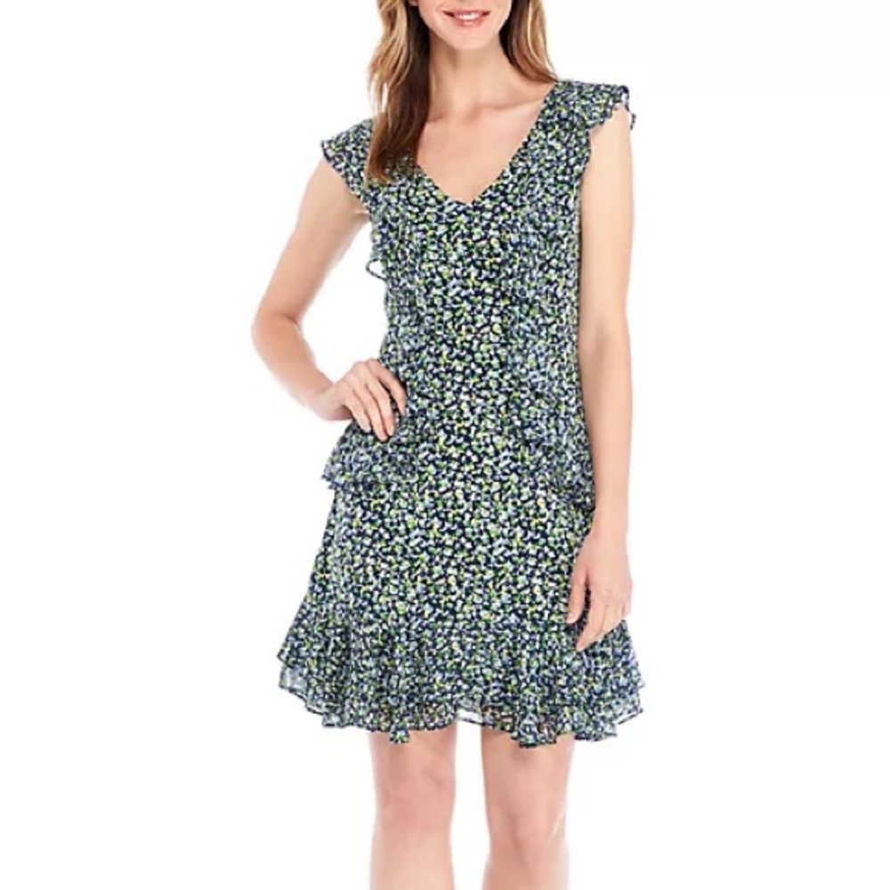 Michael Kors Wild Flower Ruffle Dress